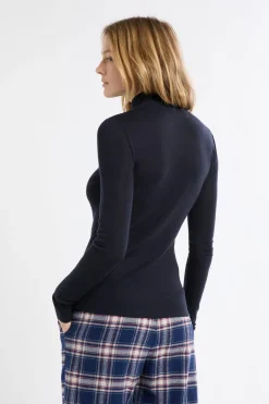 Camiseta térmica de cuello alto con lana