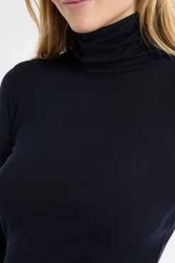 Camiseta térmica de cuello alto con lana