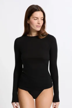 Camiseta térmica de cuello redondo con lana