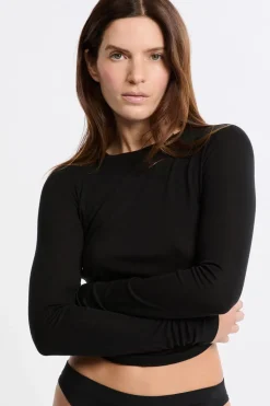 Camiseta térmica de cuello redondo con lana