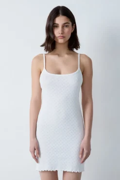 Camisón corto de algodón estampado