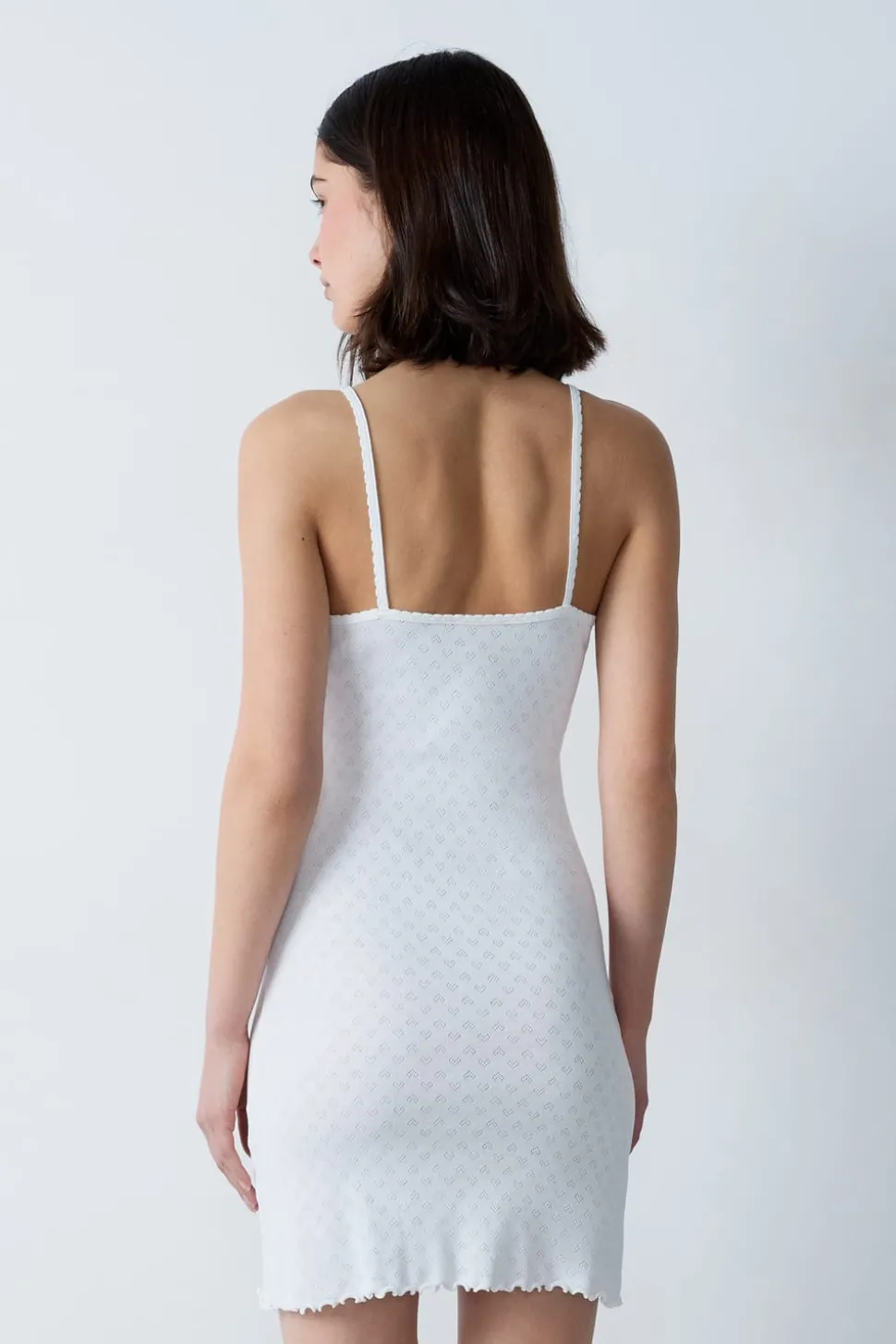 Camisón corto de algodón estampado