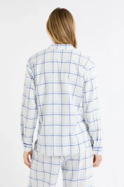 Camisón de algodón a cuadros