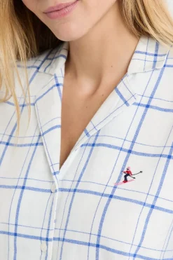 Camisón de algodón a cuadros