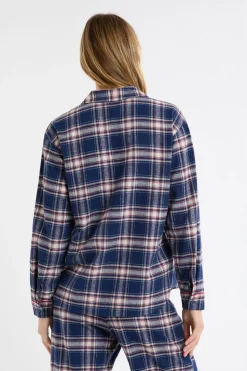 Camisón de algodón a cuadros