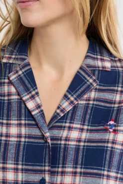 Camisón de algodón a cuadros