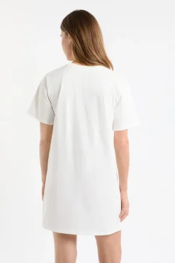 Camisón de algodón estampado