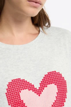 Camisón de manga larga de algodón