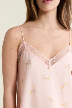 Caraco satiné à motifs