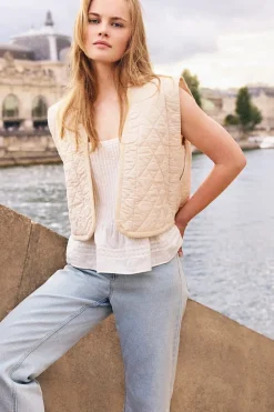 Chaleco acolchado de algodón sin mangas