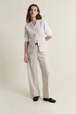 Chaleco sin mangas a rayas