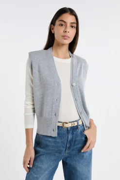 Chaleco sin mangas abotonado