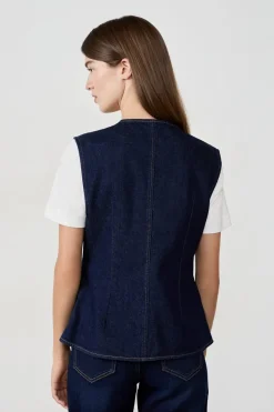 Chaleco sin mangas con botones