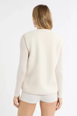 Chaleco sin mangas con efecto sherpa