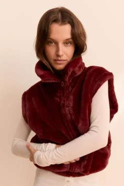 Chaleco sin mangas con efecto polar