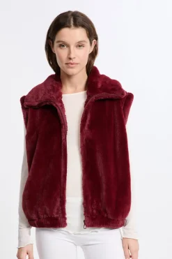 Chaleco sin mangas con efecto polar