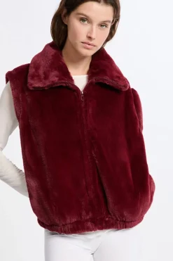 Chaleco sin mangas con efecto polar