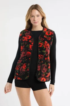 Chaleco sin mangas con efecto sherpa