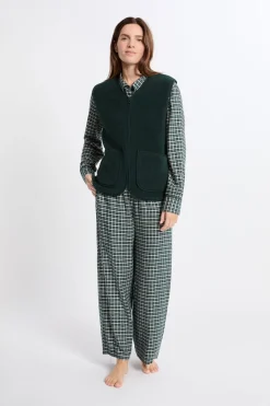 Chaleco sin mangas con efecto sherpa