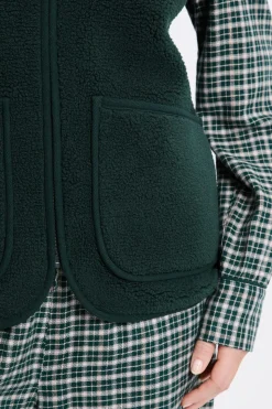 Chaleco sin mangas con efecto sherpa