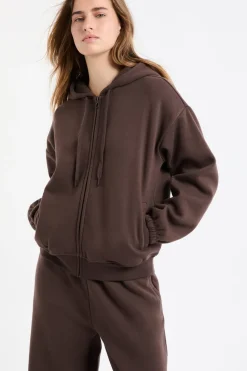 Chaqueta con capucha y algodón