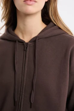 Chaqueta con capucha y algodón