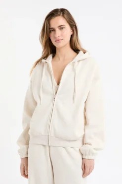 Chaqueta con capucha y algodón