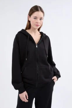 Chaqueta de punto de manga larga con capucha