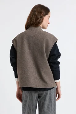 Chaqueta sin mangas con lana