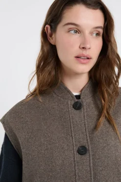 Chaqueta sin mangas con lana