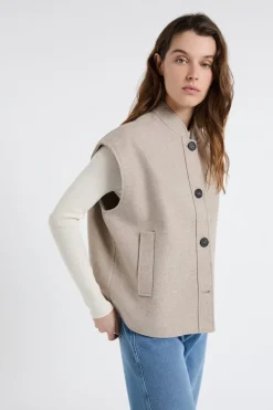 Chaqueta sin mangas con lana