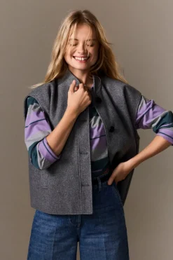 Chaqueta sin mangas con lana