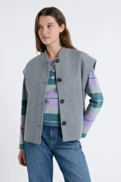 Chaqueta sin mangas con lana