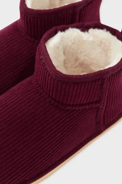 Chaussons bottines effet velours