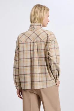 Chemise avec détail à nouer avec coton