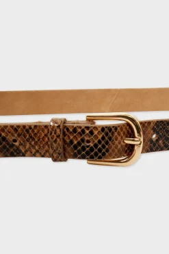 Cinturón de cuero estampado