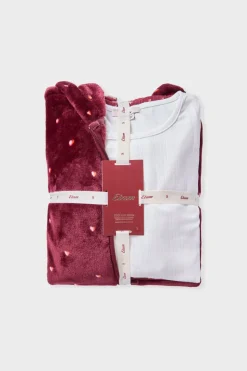 Conjunto de pijama de 3 piezas con estampado y algodón