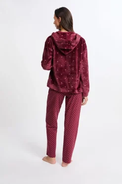 Conjunto de pijama de 3 piezas con estampado y algodón