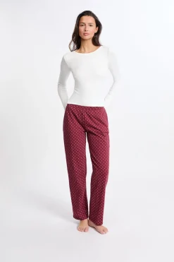 Conjunto de pijama de 3 piezas con estampado y algodón