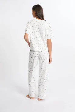 Conjunto de pijama de 2 piezas con estampado de algodón