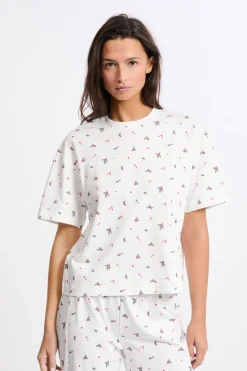 Conjunto de pijama de 2 piezas con estampado de algodón