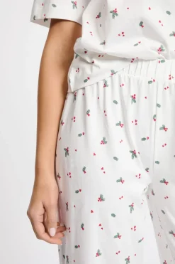 Conjunto de pijama de 2 piezas con estampado de algodón