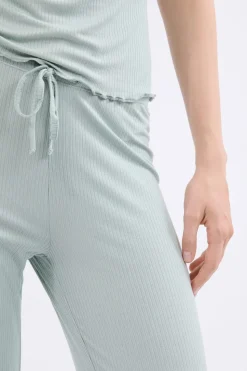 Conjunto de pijama de 2 piezas de punto fino