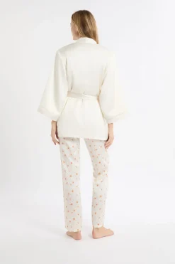 Conjunto de pijama de 3 piezas de satén