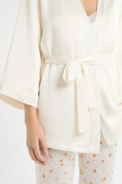 Conjunto de pijama de 3 piezas de satén