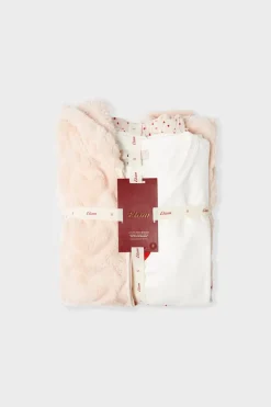 Conjunto de pijama de 3 piezas con estampado de algodón