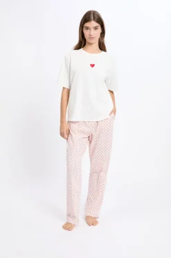 Conjunto de pijama de 3 piezas con estampado de algodón