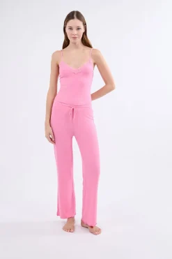 Conjunto de pijama de 2 piezas de punto fino