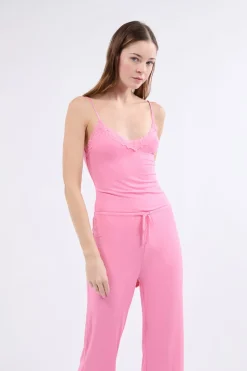 Conjunto de pijama de 2 piezas de punto fino