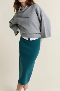 Falda larga de punto